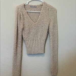 Cozy Cream V-Neck Sweater